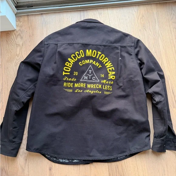 tobacco motowear Tobacco Motowear Black Men's Riding Jacket